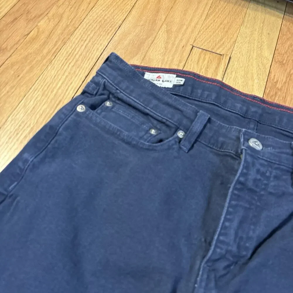 American Giant Roughneck Canvas Pants Navy Blue 32x32 (Fits 31x30) Straight USA